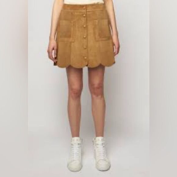 Zadig &Voltaire Jasia brown Suede mini skirt. 40. NWT - Picture 3 of 10